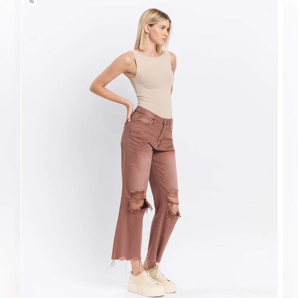 Vervet Los Angeles Aztec Super High Rise 90’s Vintage Crop Flare jeans, 27 - Picture 2 of 10